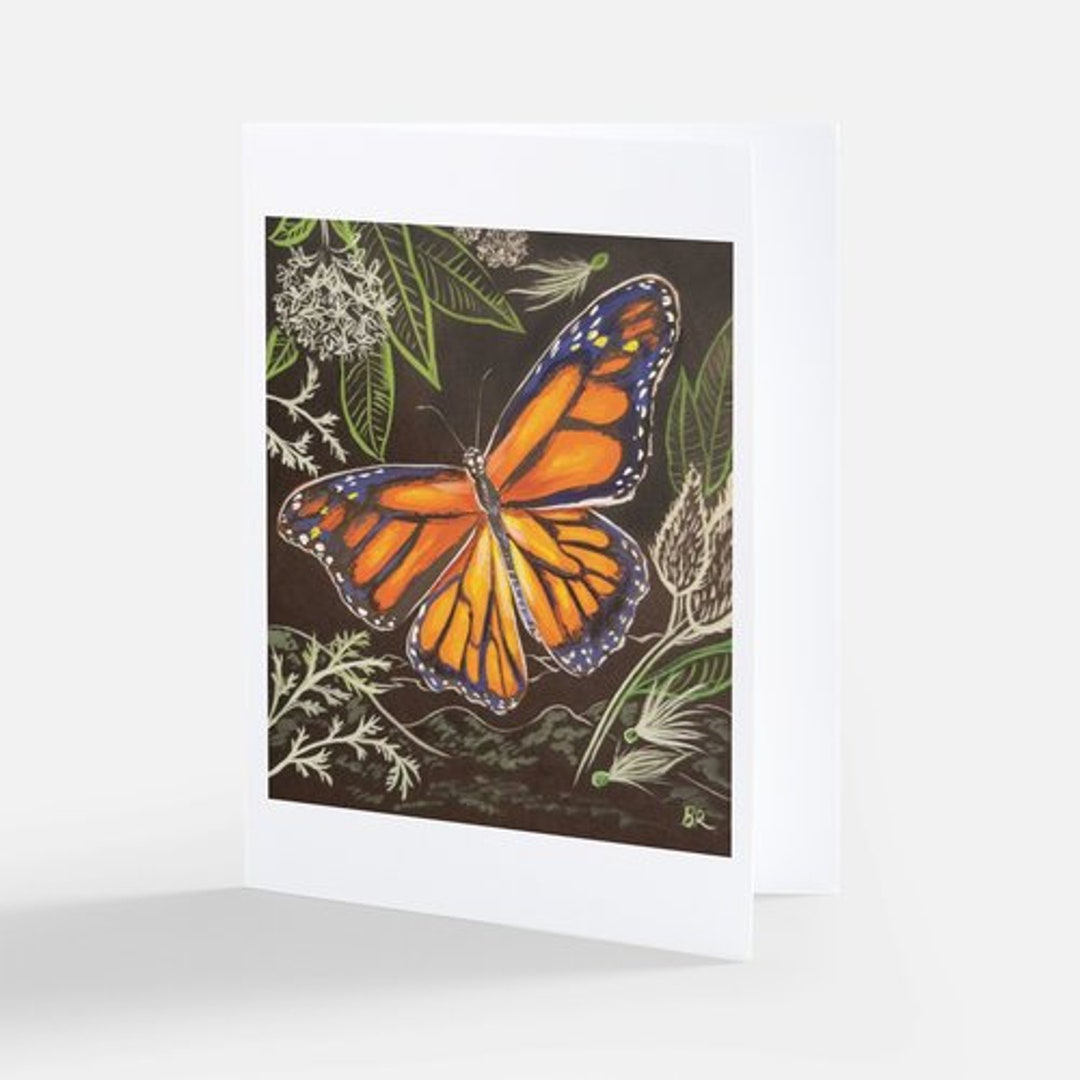 Monarch Butterfly Ecosystem Greeting Card Etsy