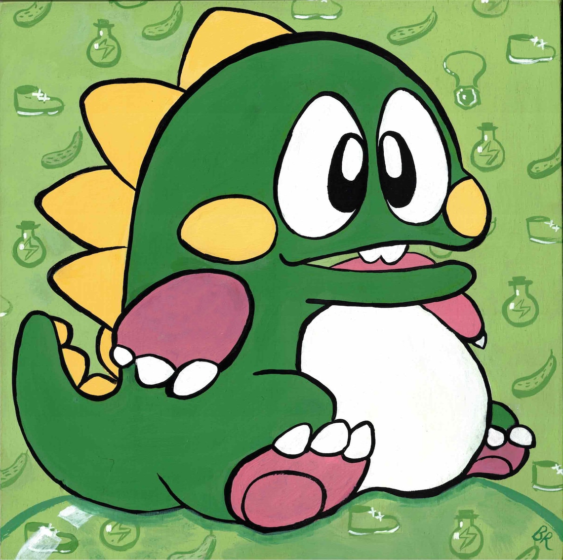 Nintendo Bubble Bobble Dino Impression Etsy France