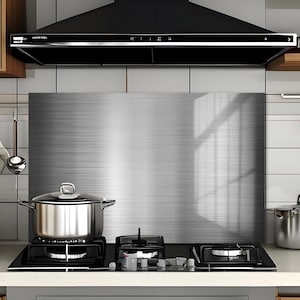 Kitchen Backsplash for Stove, Tempered Glass Stove Backsplash, Chopping Board, Noodle Board, Kitchen Decor, Stove Back Cover,Stove Top Cover