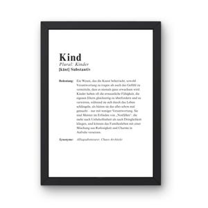 Dictionary entry &quot;child&quot; | Funny definition as a poster | Gift for children