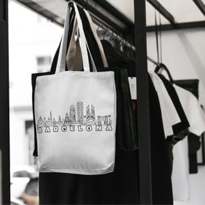 Art de la ville de Barcelone - Bundle de cliparts numériques : fichiers PNG et SVG de haute qualité pour l'impression ! Écriture symbolique, téléchargement immédiat !