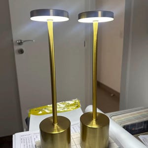 Lampe de table LED tactile moderne - Base en métal rechargeable, 3 modes de couleur, USB-C, 34 cm - Éclairage ambiant pour chambre ou bureau