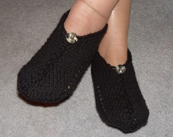 Pair of Black Liquorice Pocket Slippers