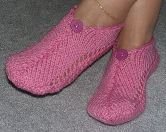 Pair of Rose Petal Pink Pocket Slippers