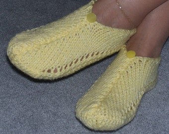 Pair of Canary Yellow Pocket Slippers