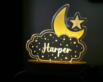 Personalized Rainbow Night Light – Custom Baby Night Light Gift for Kids