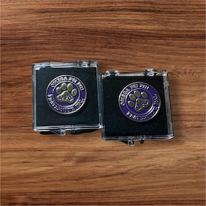 Omega Psi Phi Paw print lapel pin | Gold & Purple Greek Jewelry | Que Dog Accessories | Divine Nine Gift | Omega Paraphernalia
