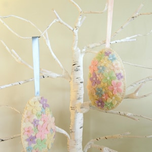 DIY Wool Felt Easter Egg Kit – Pastel Ornament Craft, Makes 2 Decorations