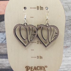 LOVE Statement Earrings | Subtle Anti-Trump Earrings | Political Art Gift | Pro-Democrat Jewelry | Subtle Resistance | Love dangle earrings