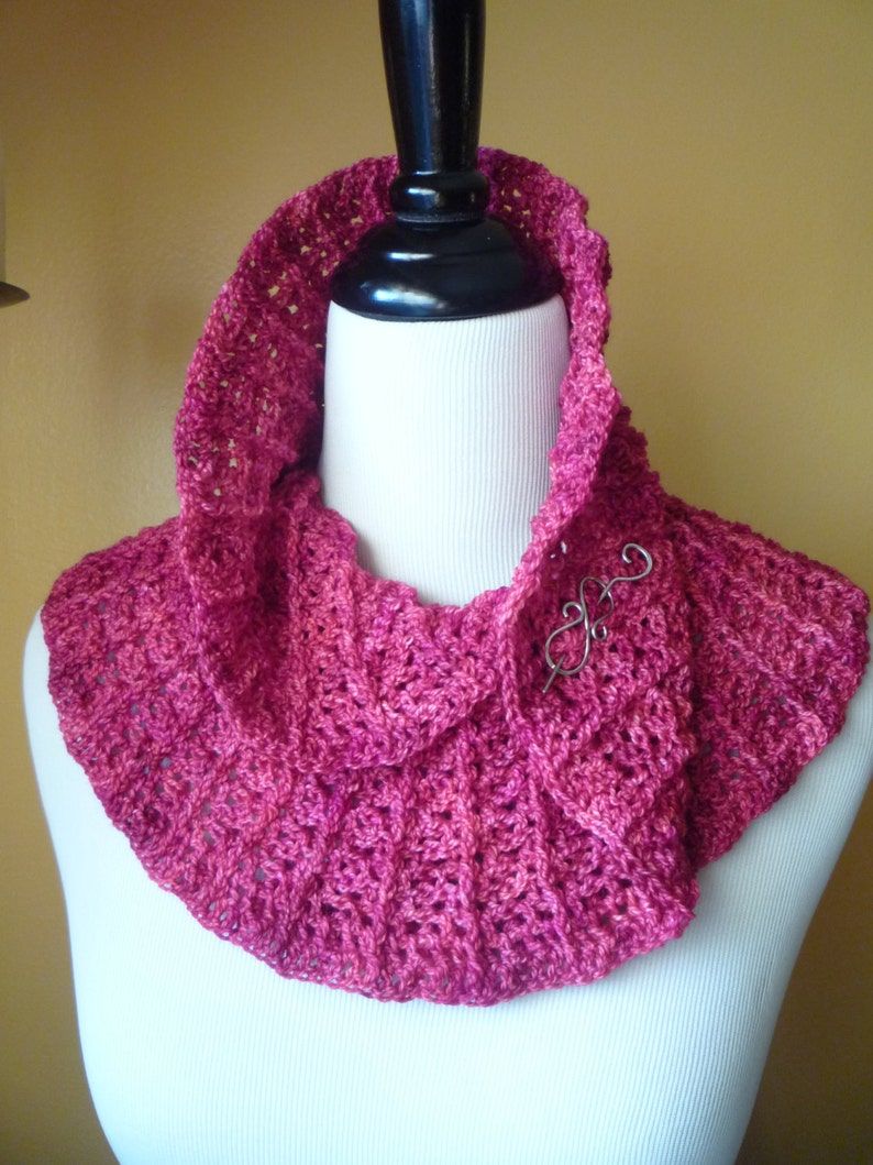 Plumeria Frill Scarf Crochet PATTERN / PDF image 5