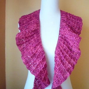 Plumeria Frill Scarf Crochet PATTERN / PDF image 3