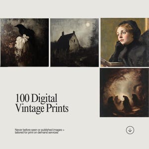 Vintage Dark Academia Wall Art Set | Antique Aesthetic Prints | Moody French Country Decor | Rustic Aged Gallery Set