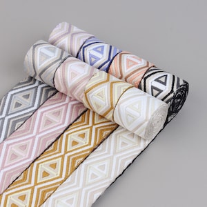 1.5 inch wide polyester cotton webbing,Double sided webbing of different colors, with a premium texture. Suitable for clothing bags