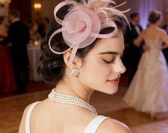 Vintage Mesh Kentucky Derby Hat, Party/Prom Fascinator, Statement Hat, Headband Hair Accessory, Royal Ascot Hats, Bridesmaid Wedding Gifts
