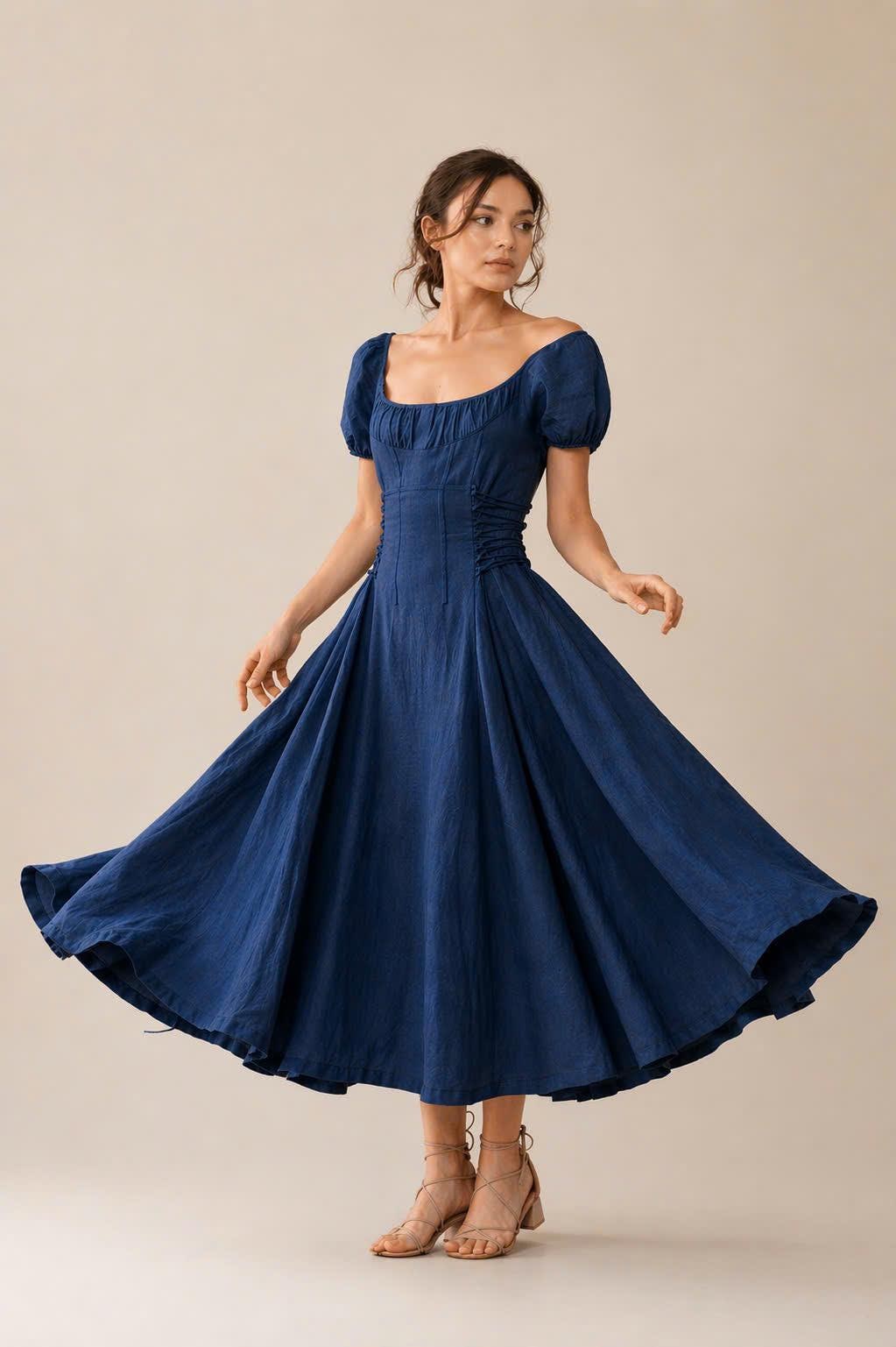 long denim dress women Maxi w/ Front Slit & Pockets 3XL Discover 73 Custom birthday axll_metafields Ill answer all your Color:Merry Everything