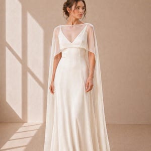 deep va line dress A-line wedding dress with deep V neckline