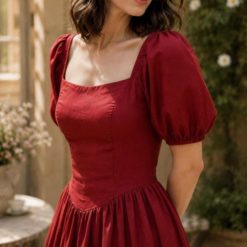 Basque Classic Patterns Red Basque Dress - Etsy