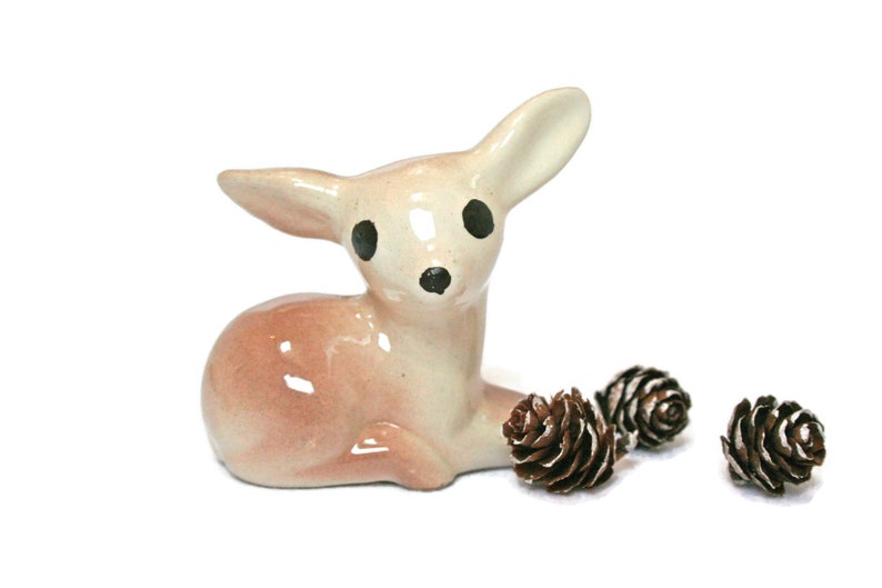 Vintage Deer  /  Small Ceramic Deer Figurine  /  Christmas image 0