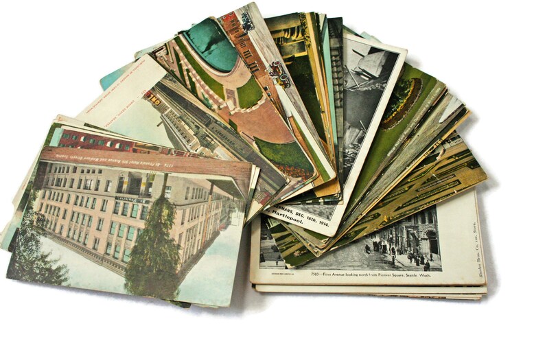 45 Vintage Post Card Lot  / Washington State Road Trip image 0