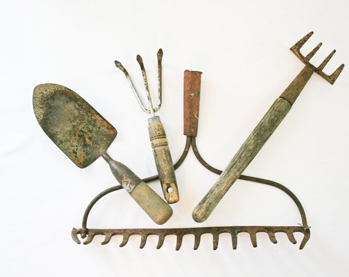 Vintage Garden Tools Vintage Gardening Garden Art Garden Etsy
