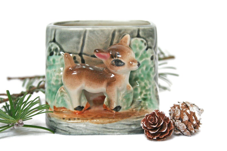 Vintage Deer Vase  /  Reindeer Collectible  /  Kitsch Decor  / image 0