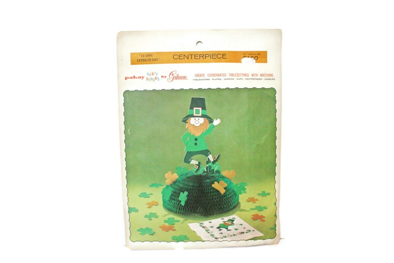 Vintage Honeycomb Leprechaun Centerpiece  /  New Old Stock  / image 0