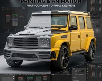 Gepersonaliseerde automodellering, aangepaste 3D-modellen om af te drukken, hoogwaardige 3D-machineweergave, 3D-afdrukbaar model voor animatie en games, STL