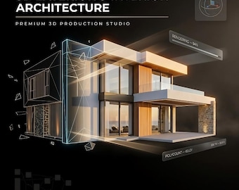 3D-interieur- en exterieurontwerp Architecturale weergave, 3D-visualisatie, woning-, ruimte- en exterieurweergave