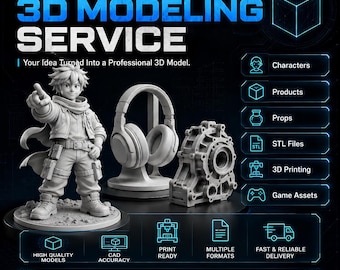 Aangepaste 3D-modellerings- en renderingservice | Blender 3D-modellen voor afdrukken, gepersonaliseerde personages, 3D-omgeving STL OBJ FBX en 3D-ontwerp