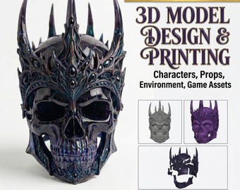 Aangepast 3D-modelontwerp en afdrukken, game-items, actiefiguren, rekwisieten (STL, OBJ, CAD)