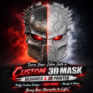CUSTOM 3D Face Mask Design, 3D Designing, 3D Rendering, 3D Models, 3D Modeler, 3D Modeling Service, CAD, 3mf stl, obj, 3D File for Gamers