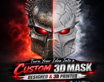 AANGEPASTE 3D-gezichtsmaskerontwerp, 3D-ontwerpen, 3D-rendering, 3D-modellen, 3D-modelleur, 3D-modelleringsservice, CAD, 3mf stl, obj, 3D-bestand voor gamers