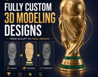 Custom 3D Modeling Service, Personalized CAD Design, Professional 3D Sculpting Character Prop Product stl obj fbx Blend File Commission