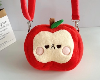 Apple Tote Bag | Granny Square Bag | Crochet Apple Keychain | Bag