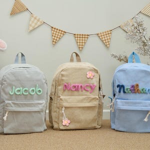 Personalized Kids Backpack with Name | Custom Toddler Book Bag | Back to School Gift | Embroidered School Bag