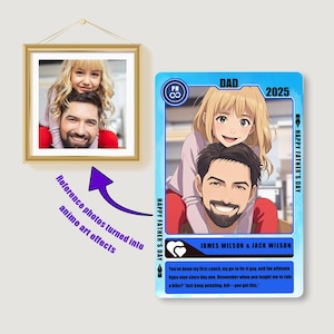 Personalisiertes Geschenk Anime Spielkarten / Lieblingsvater / Foto Geschenk / Hochzeitsgeschenk / Spiel des Lebens / Spiel der Väter