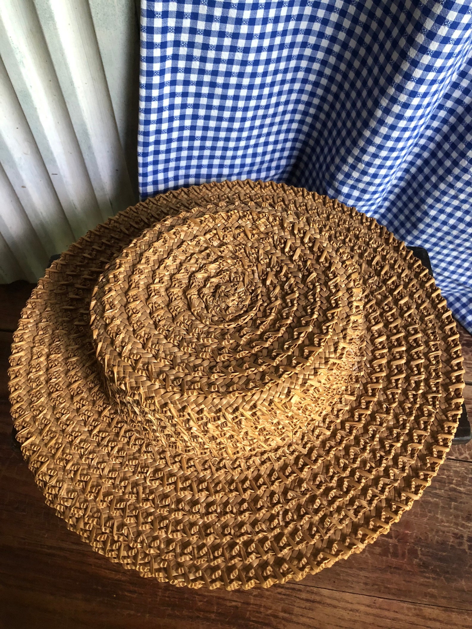 Antique Straw Boater Antique Knox Hat Loveman's Etsy