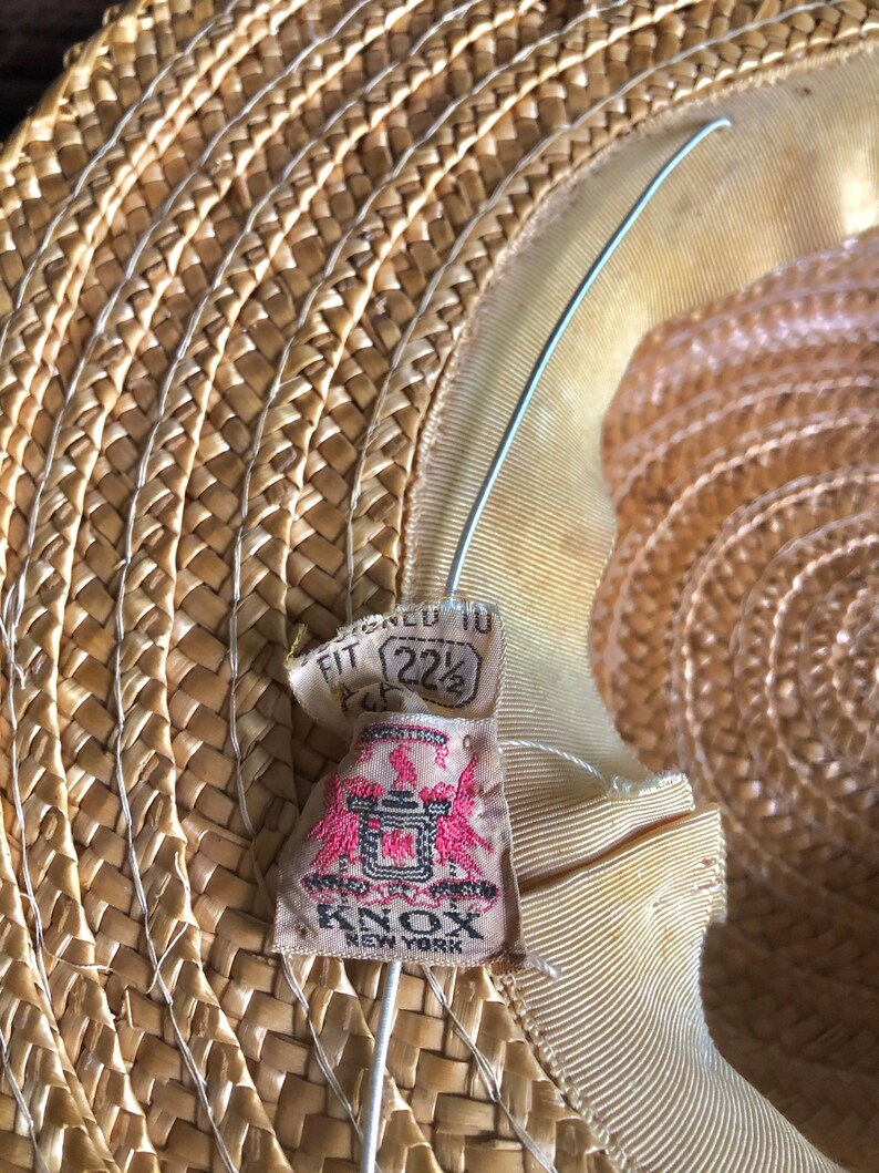 Antique Straw Boater Antique Knox Hat Loveman's Etsy