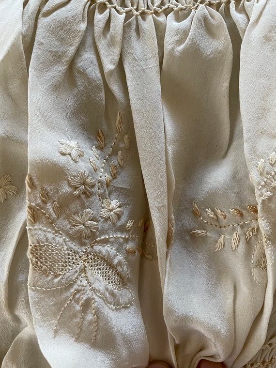 French Silk Dress Gown, Unique Hand Embroidering … - image 6