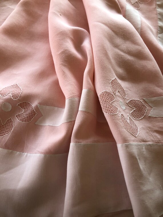 Pink Linen Sheet and Shams Finest Madeira Linens Queen Sheet Etsy