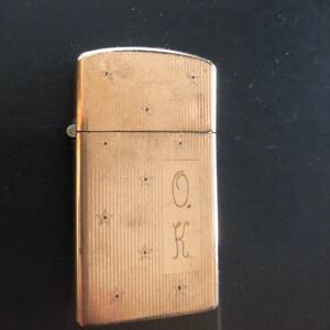 Reserved for Aidan. 1958 Zippo 10K Gold Filled Slimline Lighter