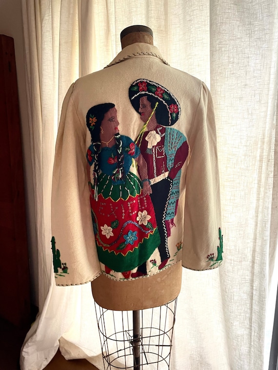Mexican Jacket With Embroidery Folk Art Vintage Garcia Leal - Etsy