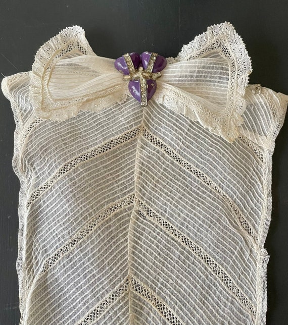 Victorian Dickey, Period Clothing, Semi Sheer Cot… - image 1