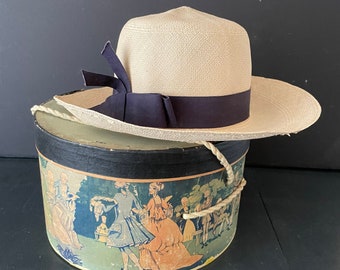 Vintage Handwoven Ecuadorian Panama Optimo Hat: Jean Arlett Creations • Packable Rollable Straw Hat • Fine Montecristi Style Weave