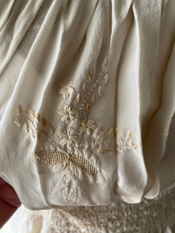 French Silk Dress Gown, Unique Hand Embroidering … - image 5
