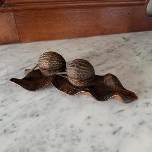 Antique Brienz Black Forest Carved Walnut Inkwell and Pounce Holder