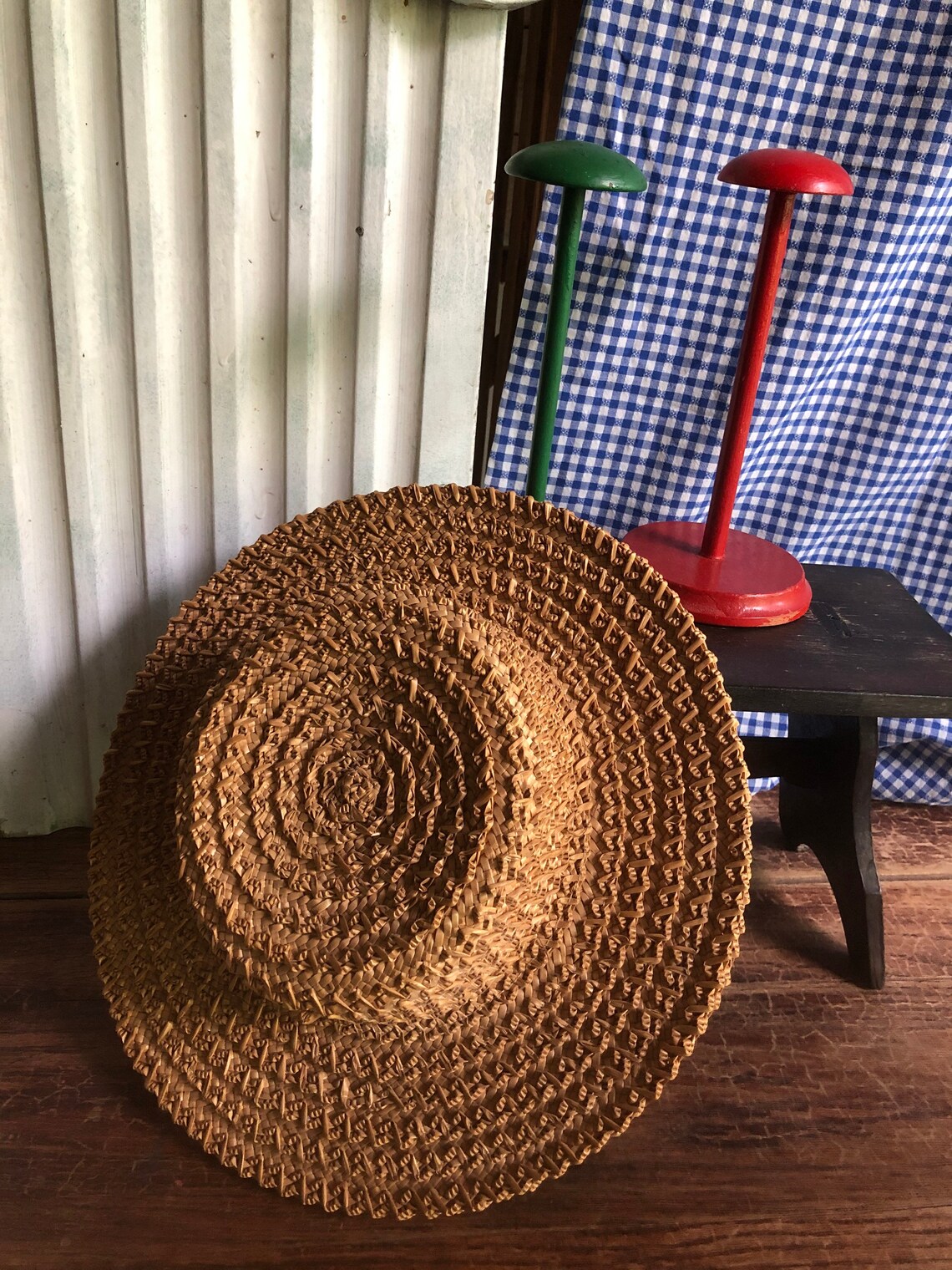 Antique Straw Boater Antique Knox Hat Loveman's Etsy