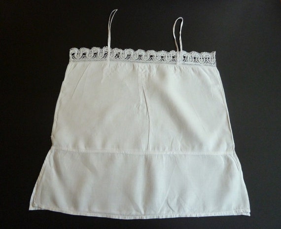 French Linen Cami, Antique Bodice, Monogram, Fine… - image 9