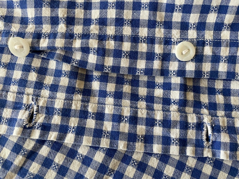 Woven Gingham Check Shirt in Bright Pink