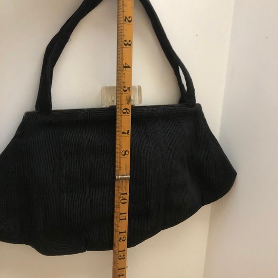 40s Corde Handbag, Vintage Fashion, Lucite Clasp, - image 8